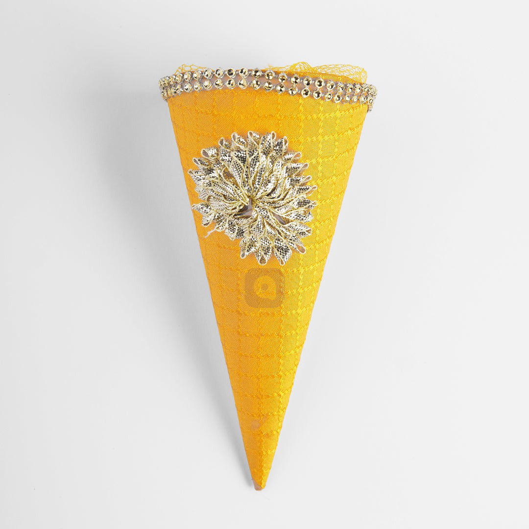 Cone Shape Nikkah Pouches – Multi Colors | 5-Inch Fabric Gift Bags for Nikkah, Mehndi & Wedding Favors Shadi, Nikkah Mubarak