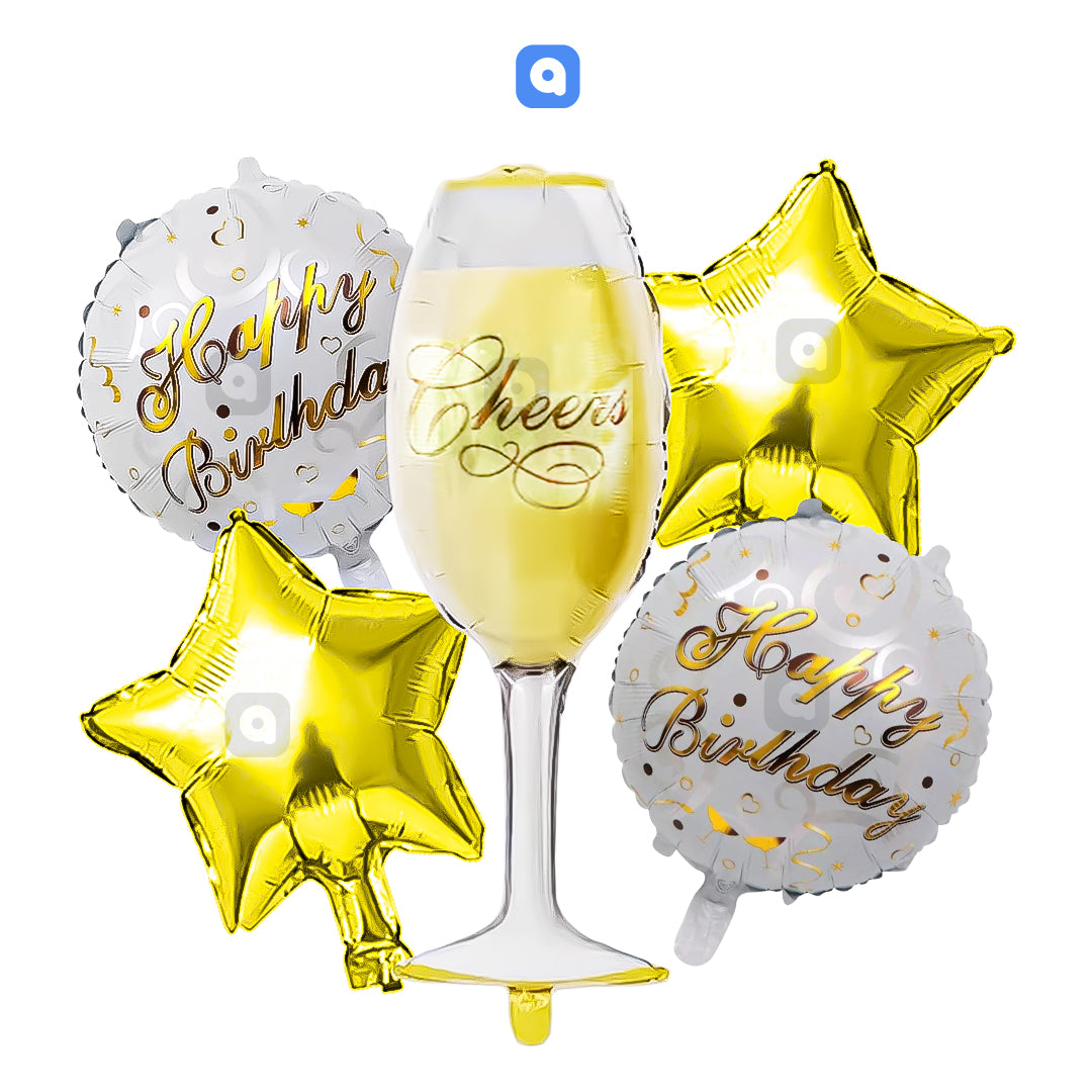 Wine Glass Foil Balloon Set – Premium Party Decoration for Celebrations, Birthdays & Events