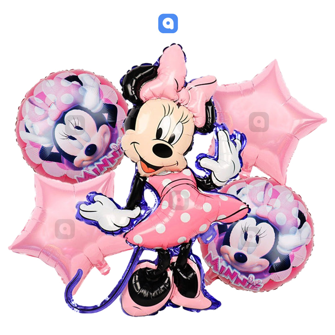 Minnie Mouse Foil Balloon Set (5 Pcs) by Ardor.ae – Party Balloons UAE