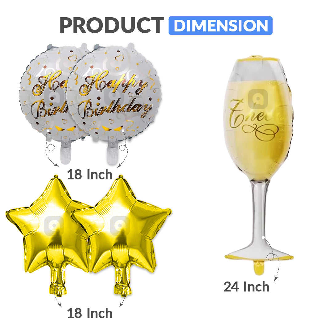 Wine Glass Foil Balloon Set – Premium Party Decoration for Celebrations, Birthdays & Events