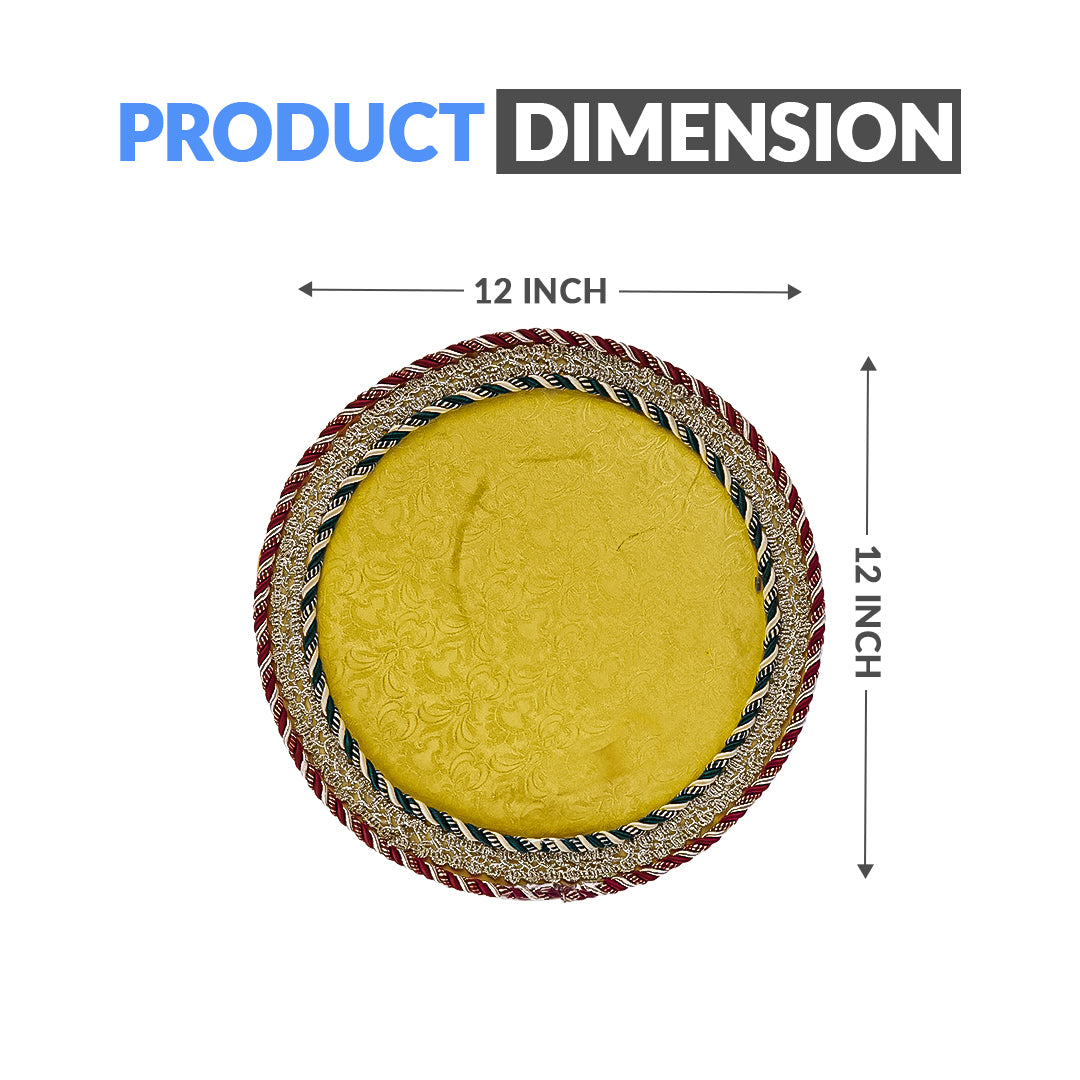 Round Shape Decorated Tray for Mehndi, Mayoun - Ardor UAE