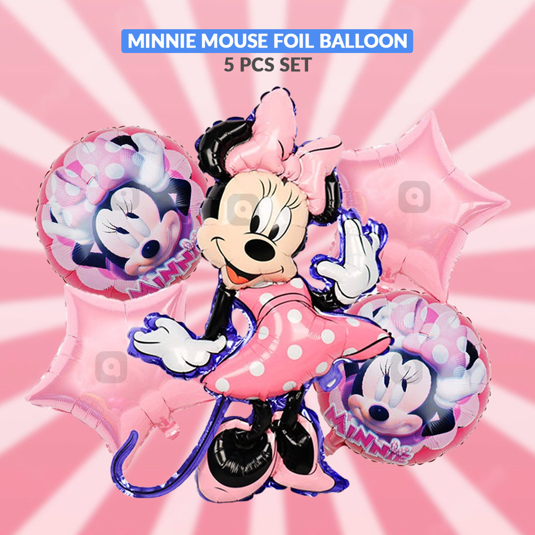 Minnie Mouse Foil Balloon Set (5 Pcs) by Ardor.ae – Party Balloons UAE