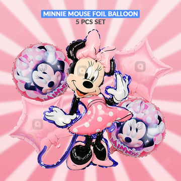 Minnie Mouse Foil Balloon Set (5 Pcs) by Ardor.ae – Party Balloons UAE