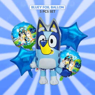 Bluey Foil Balloon Set (5 Pcs) by Ardor.ae – Birthday Balloons UAE