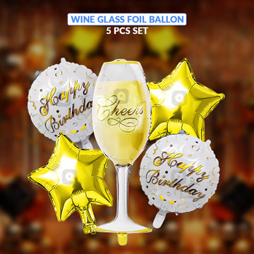 Wine Glass Foil Balloon Set – Premium Party Decoration for Celebrations, Birthdays & Events