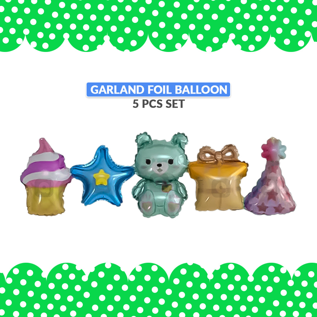 5 Pcs Garland Foil Balloon Set – Party Decoration by Ardor UAE