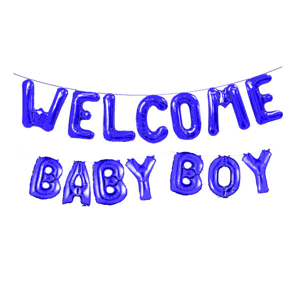 Welcome Baby Boy Foil Balloons Set - Ardor UAE