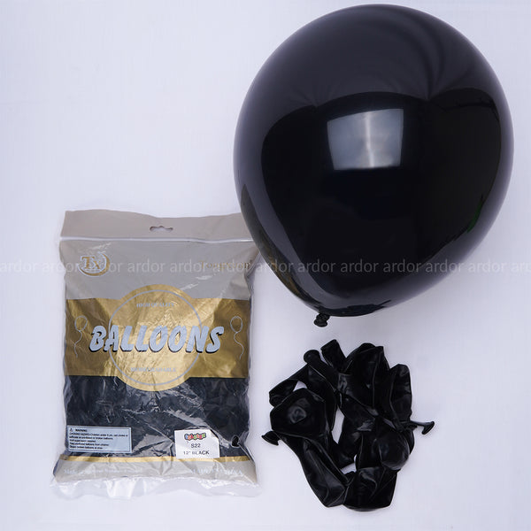 Pack of 100 Black latex Balloon - Ardor UAE