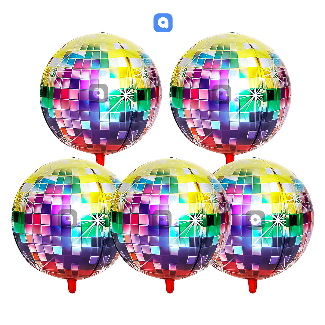 Disco Orbz Foil Balloon Set (5 Pcs) – Party Balloons UAE