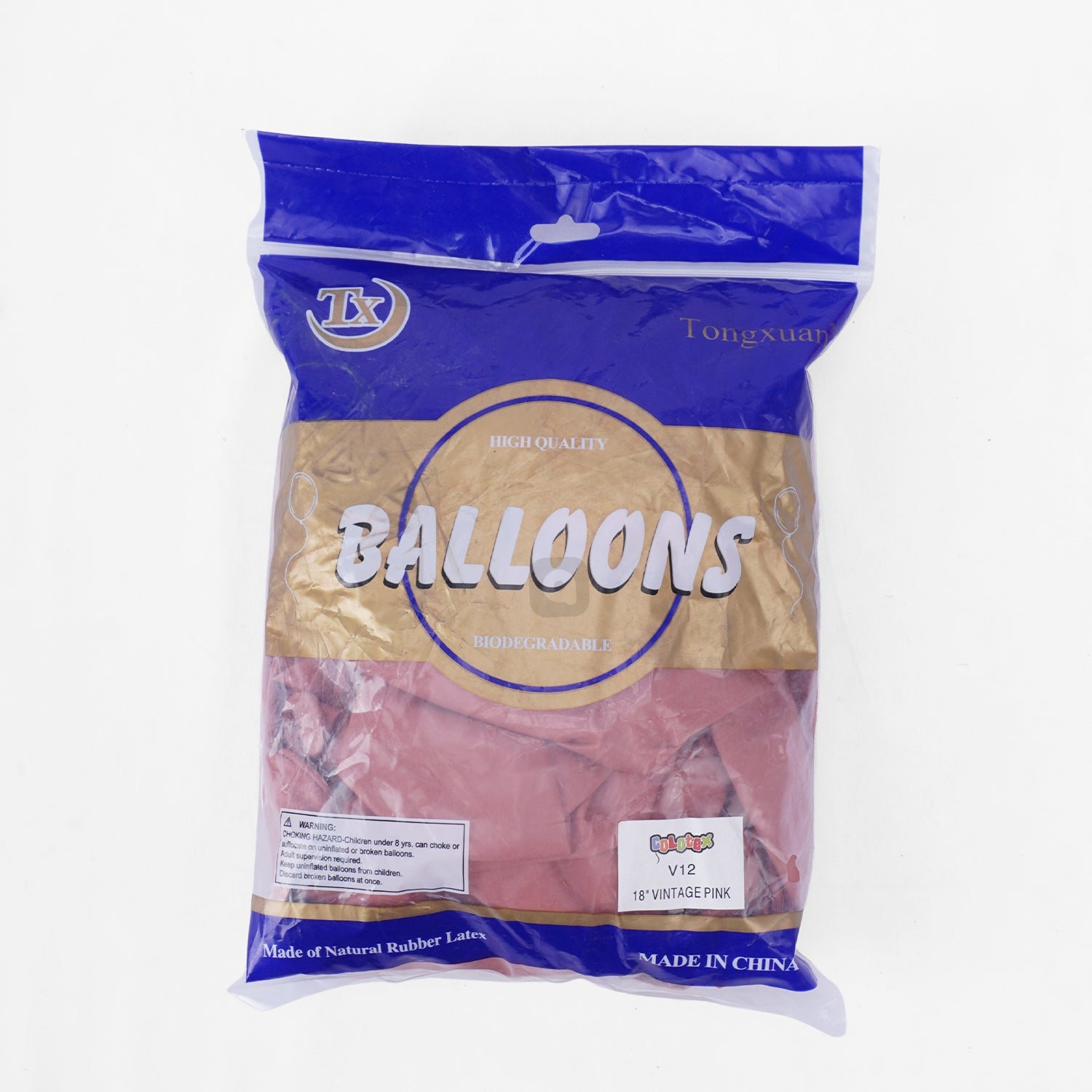 Pack of 50 - Vintage Pink 18 Inch Latex Balloon - Ardor