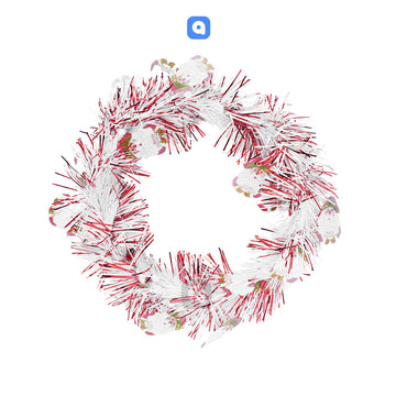 🎅 Christmas Tinsel Garland Wreath