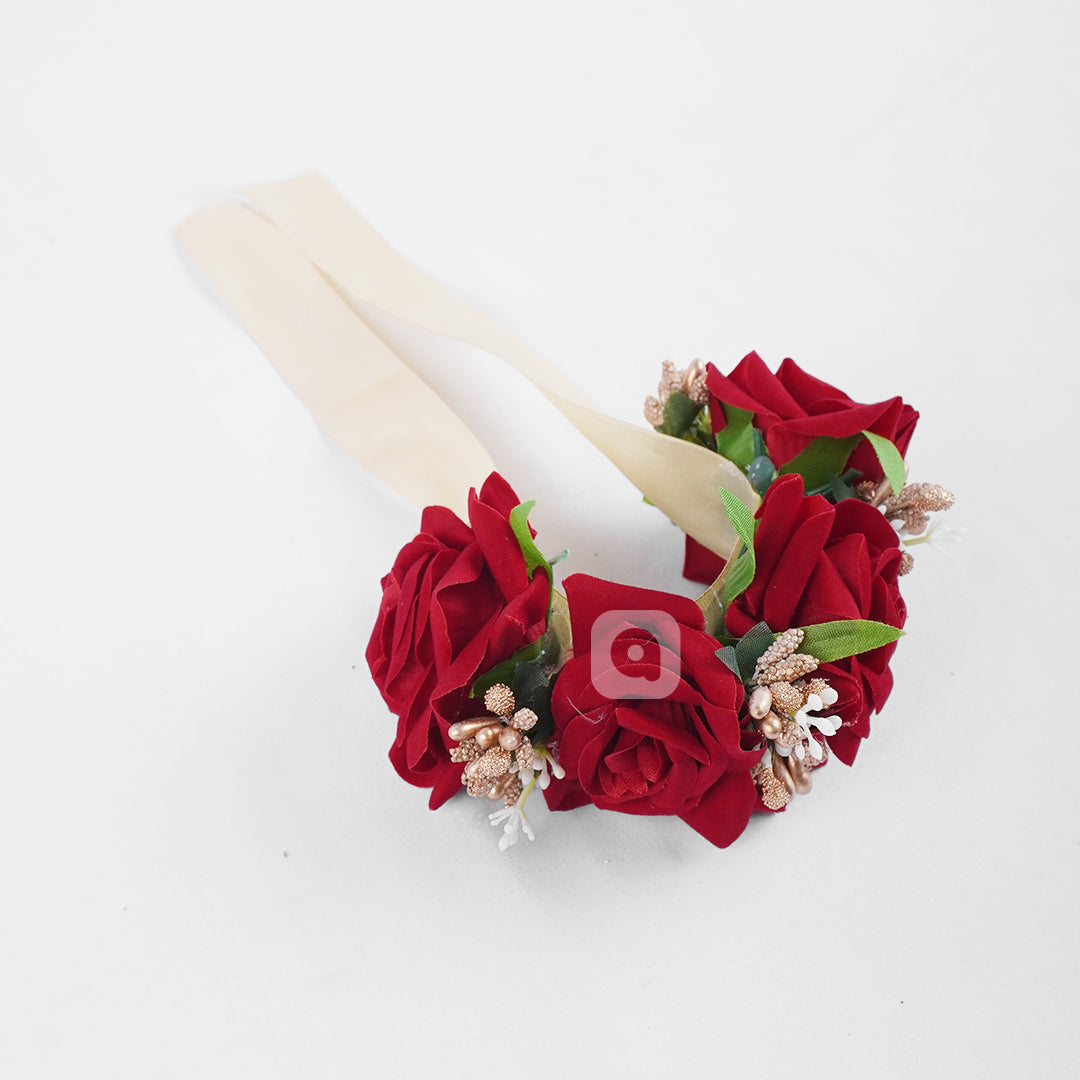 Pair of Artificial Hand Bangles – Red & White Color - Ardor UAE