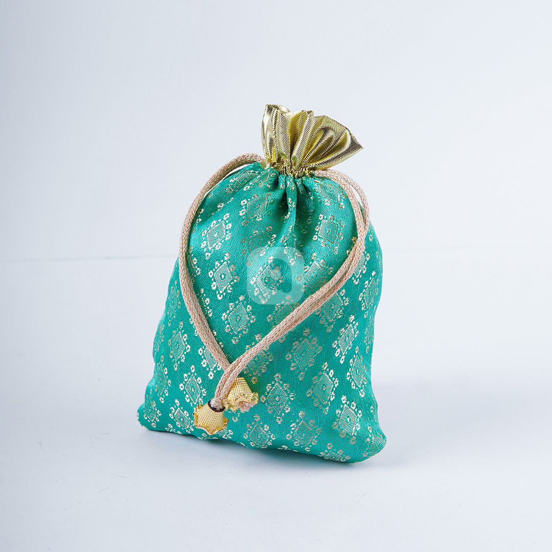 Multi Colors Jamawar fabric Pouches for Nikkah & Wedding - Ardor UAE