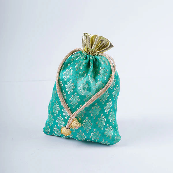 Pack of 50 Multi Color Jamawar Fabric Nikkah Pouches