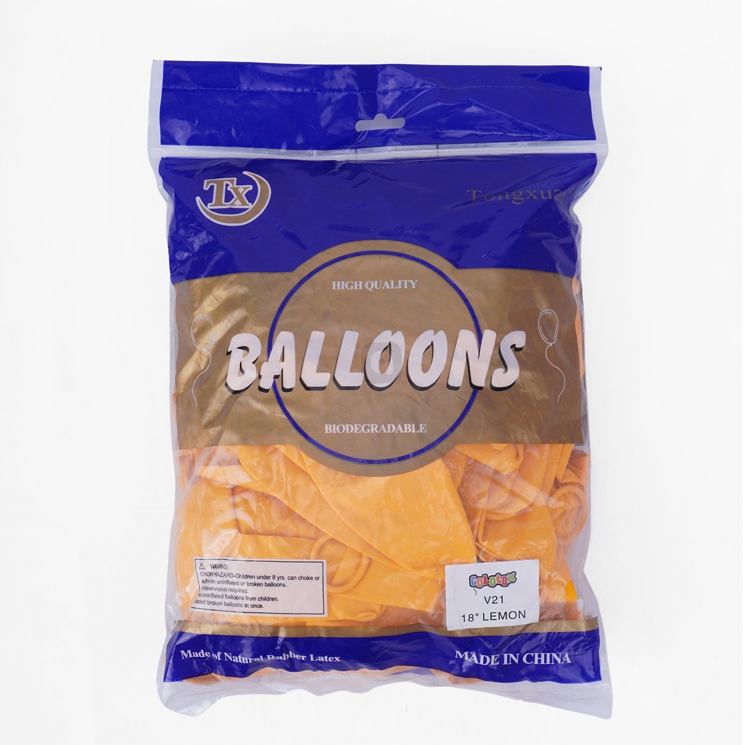 Pack of 50 - Lemon 18 Inch Latex Balloon - Ardor