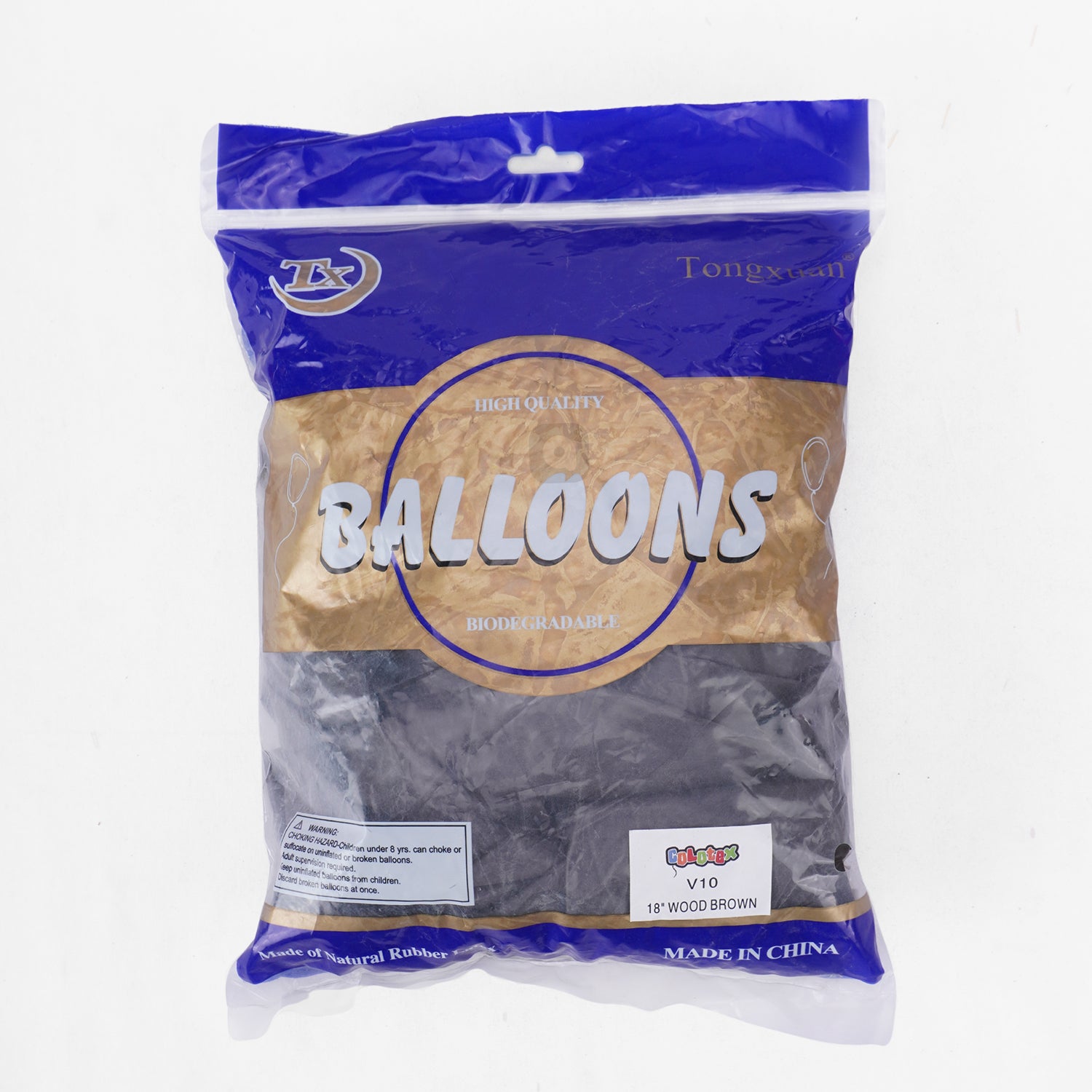 Pack of 50 - Wood Brown 18 Inch Latex Balloon - Ardor