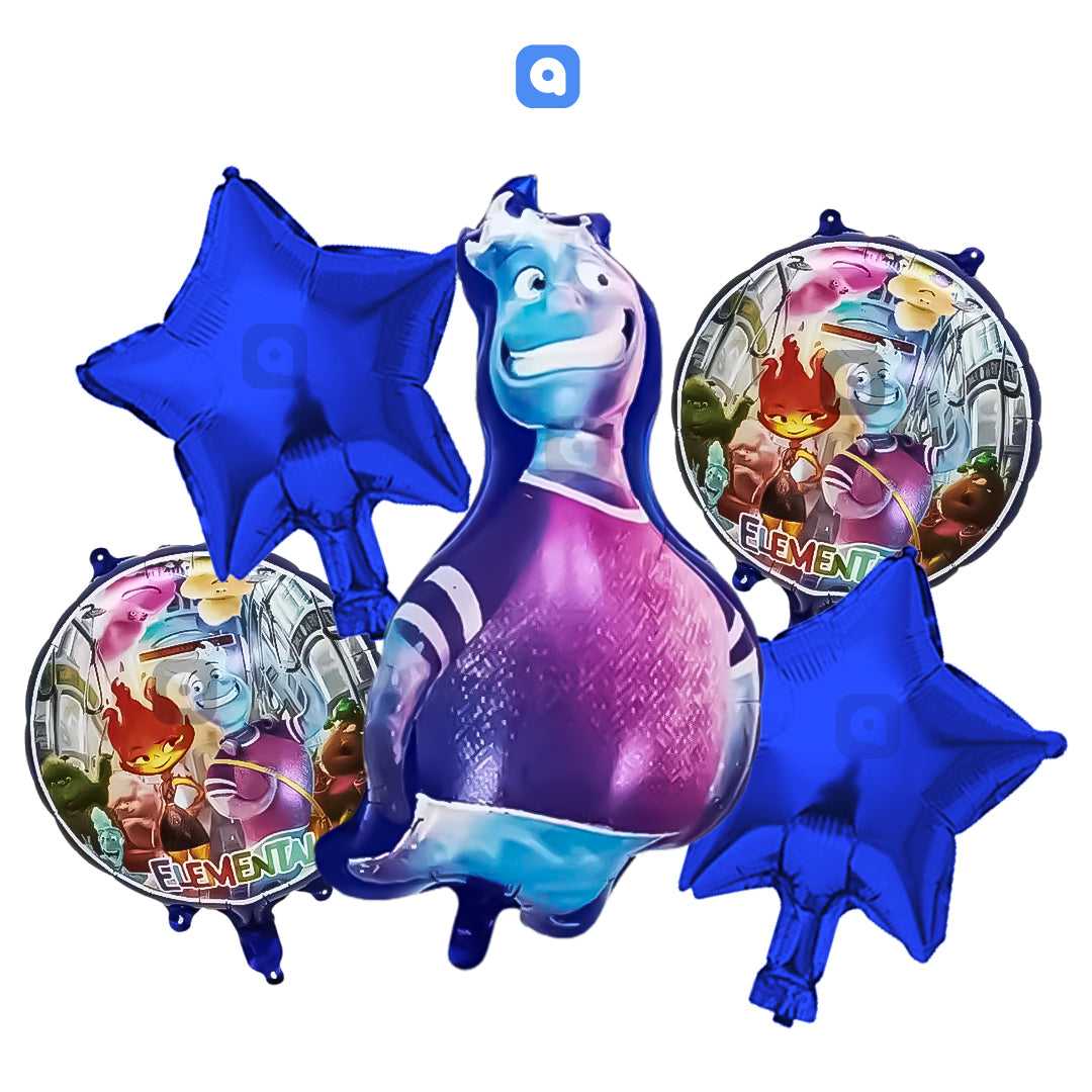 Elemental 5 Pcs Foil Balloon Set | Themed Party Balloons by Ardor.ae