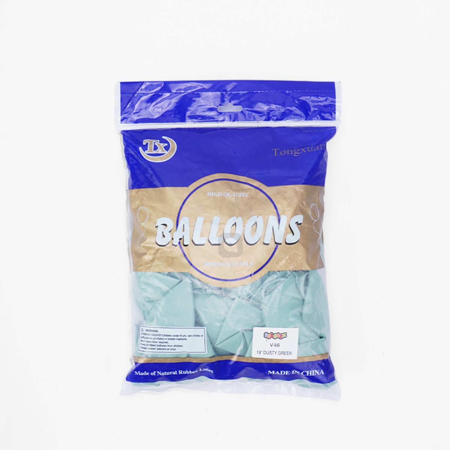 Pack of 50 - Dusty Green 18 Inch Latex Balloon - Ardor