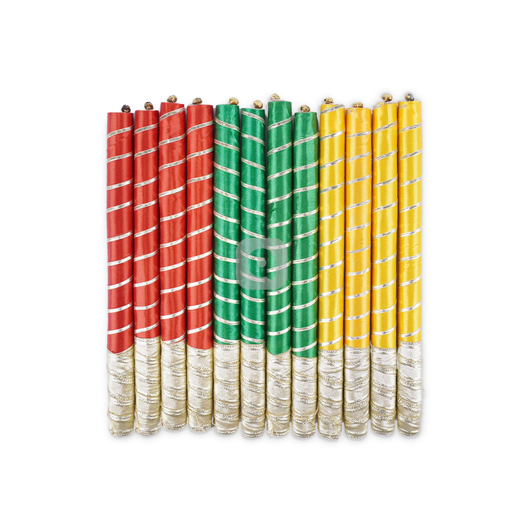 Satin Fancy Dandiya Sticks for wedding,Dholki - Ardor UAE
