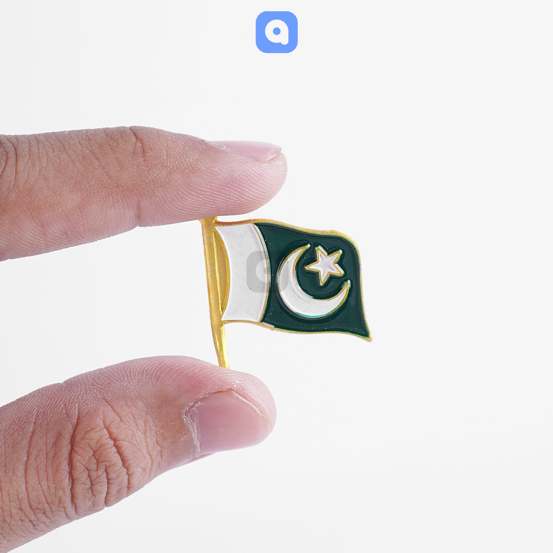 Pack of 100 - Pakistan Flag Badges for 14 August Celebrations - Ardor UAE