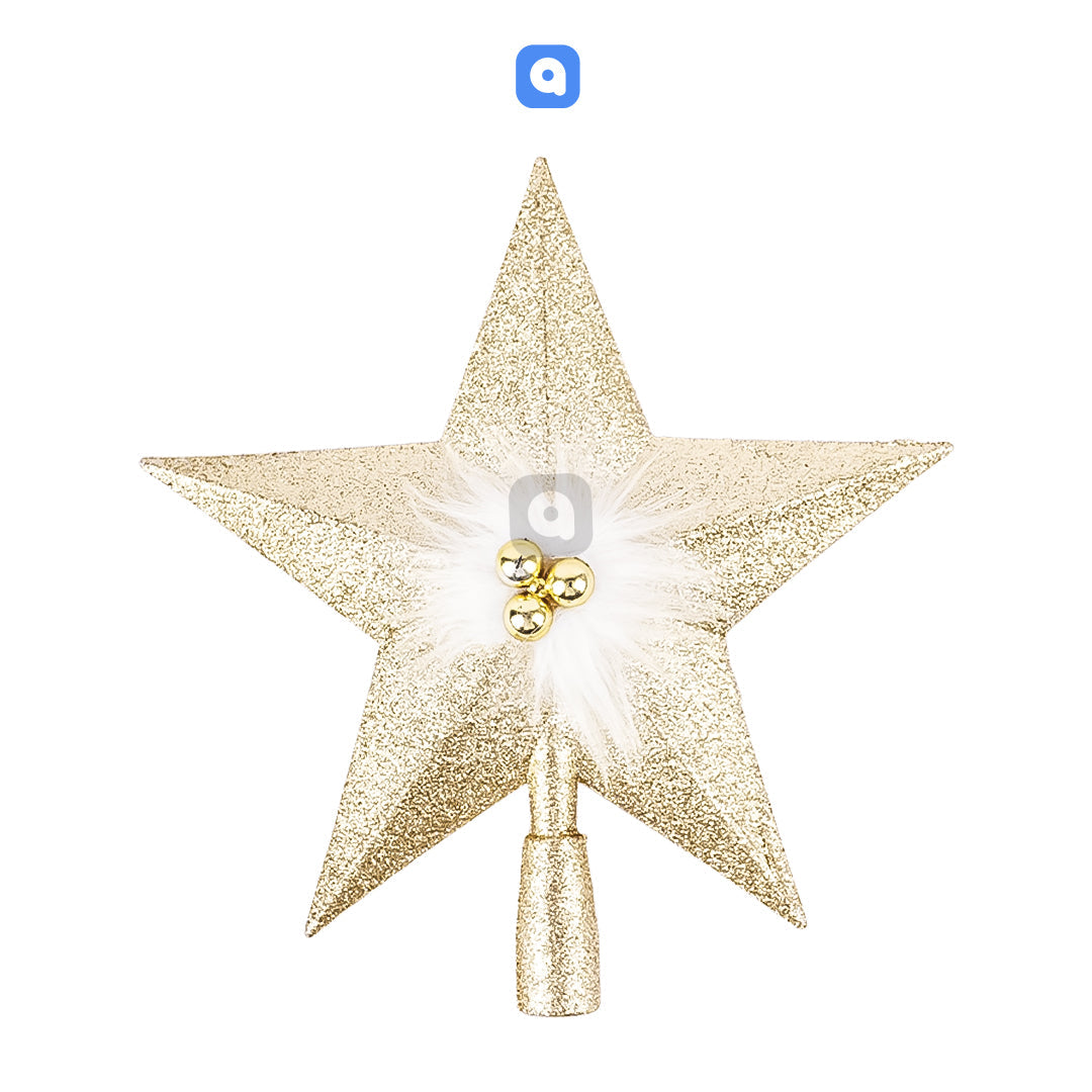 ⭐ Golden Christmas Tree Top Star