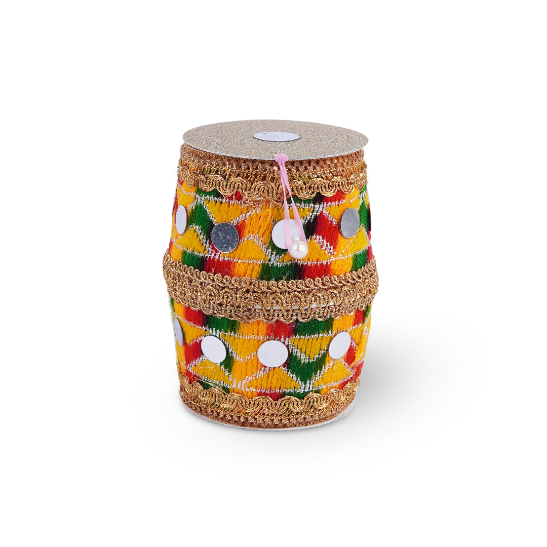 Pack of 25 - Dhol Design Nikkah Pouches – Assorted Colors Gift Bags – Ardor UAE