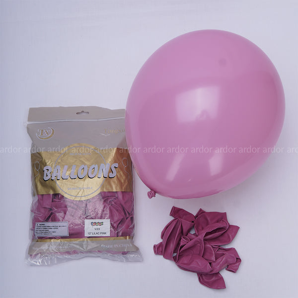 Pack of 100 lilac pink latex Balloon - Ardor UAE