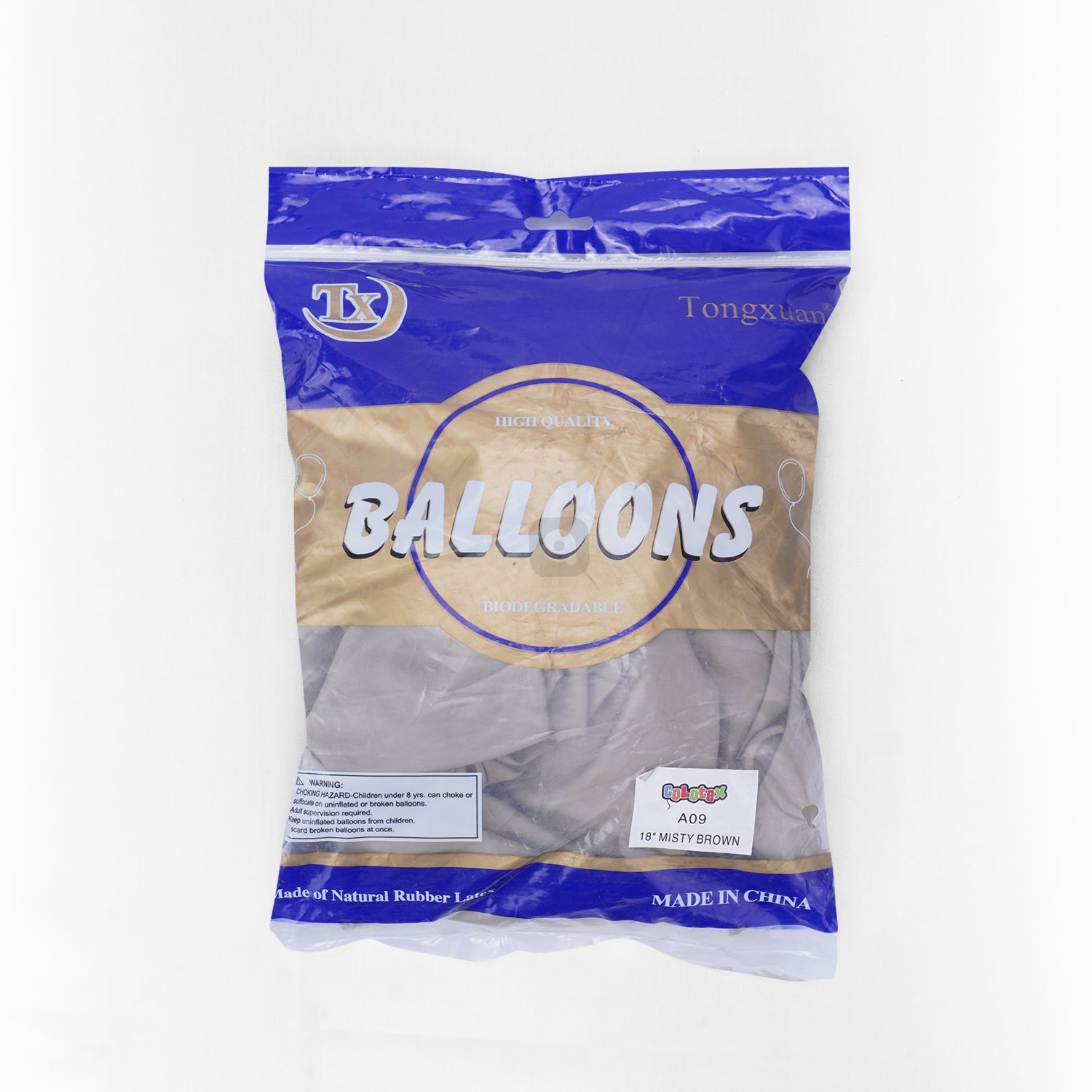 Pack of 50 - Misty Brown 18 Inch Latex Balloon - Ardor
