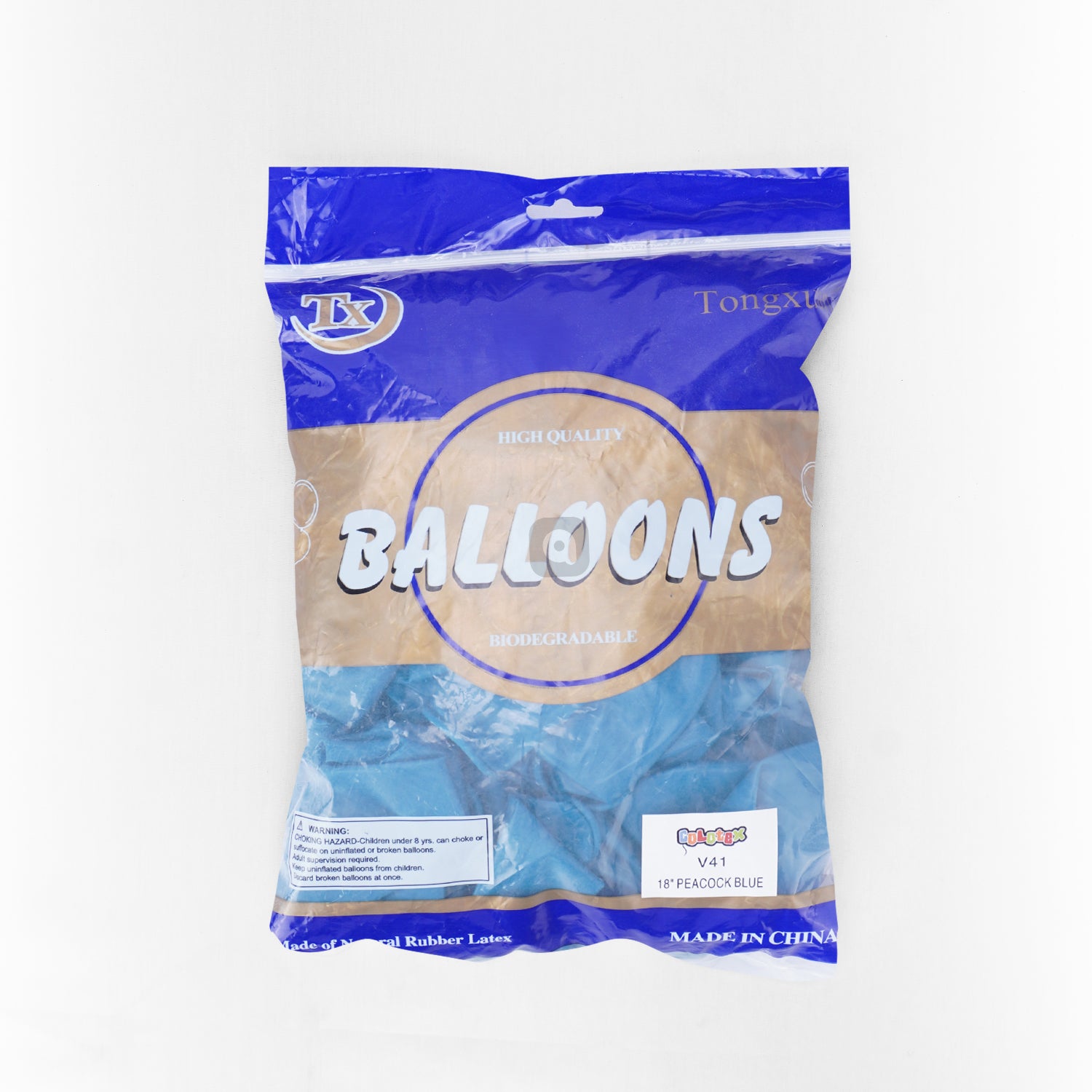 Pack of 50 - Peacock Blue 18 Inch Latex Balloon - Ardor