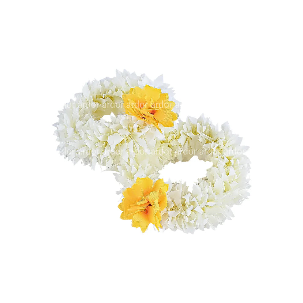 2 Pcs Fancy Artificial Jasmine Hand Bangles – Bridal & Mehndi Floral Jewelry