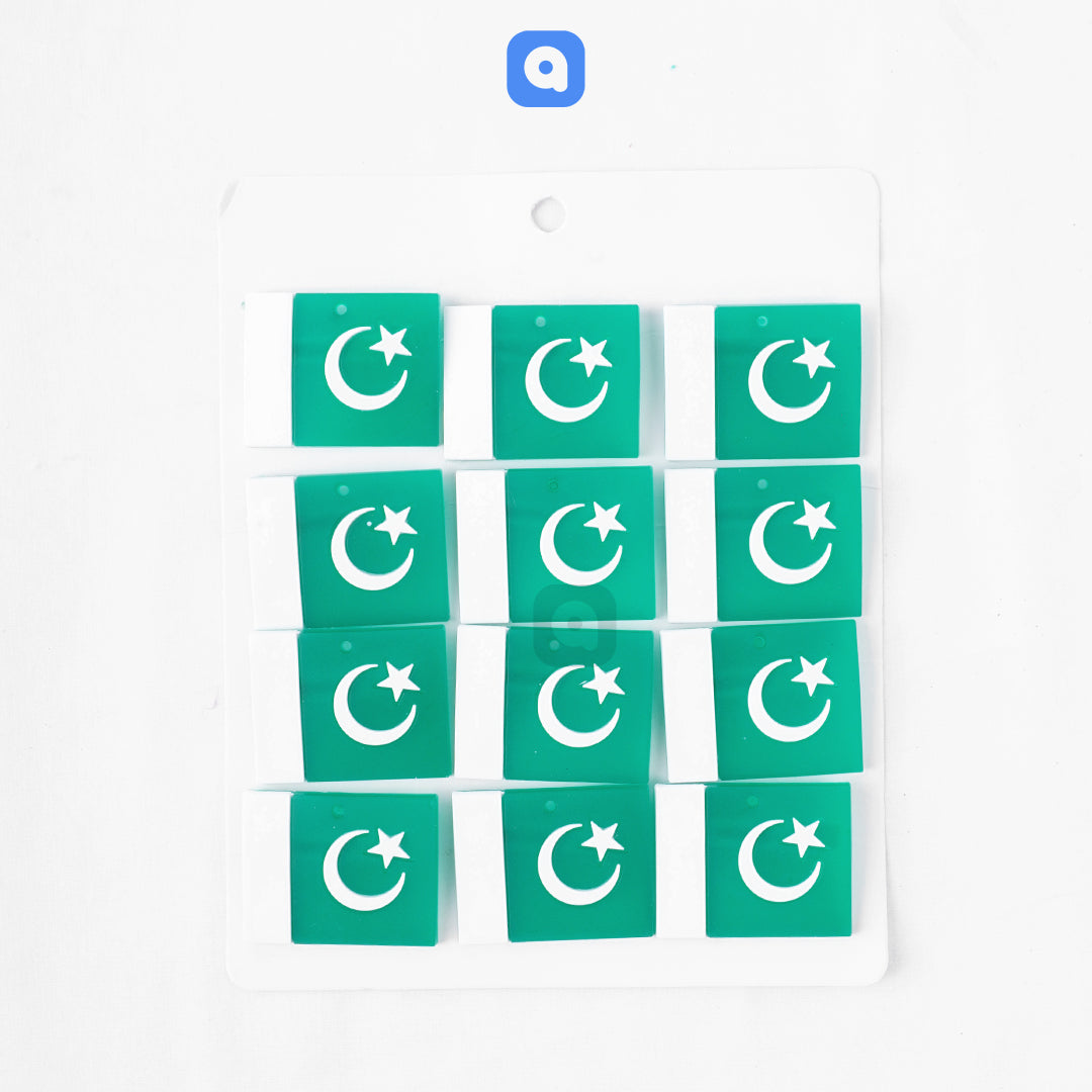 Pack of 12 - Pakistan Flag Badges