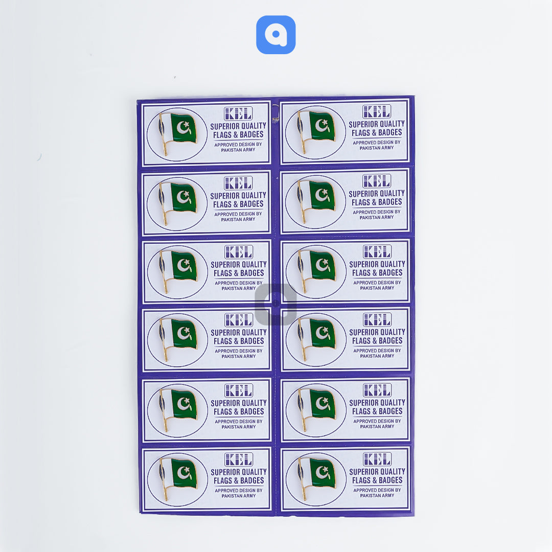 Pack of 12 - Pakistan Independence Day - Pakistan Flag Badges - Ardor UAE