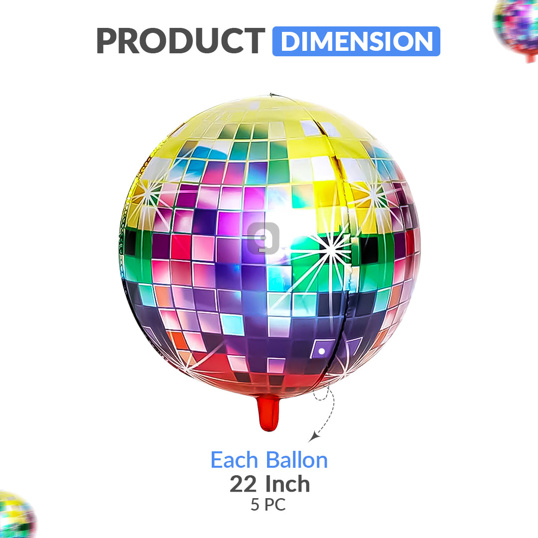 Disco Orbz Foil Balloon Set (5 Pcs) – Party Balloons UAE