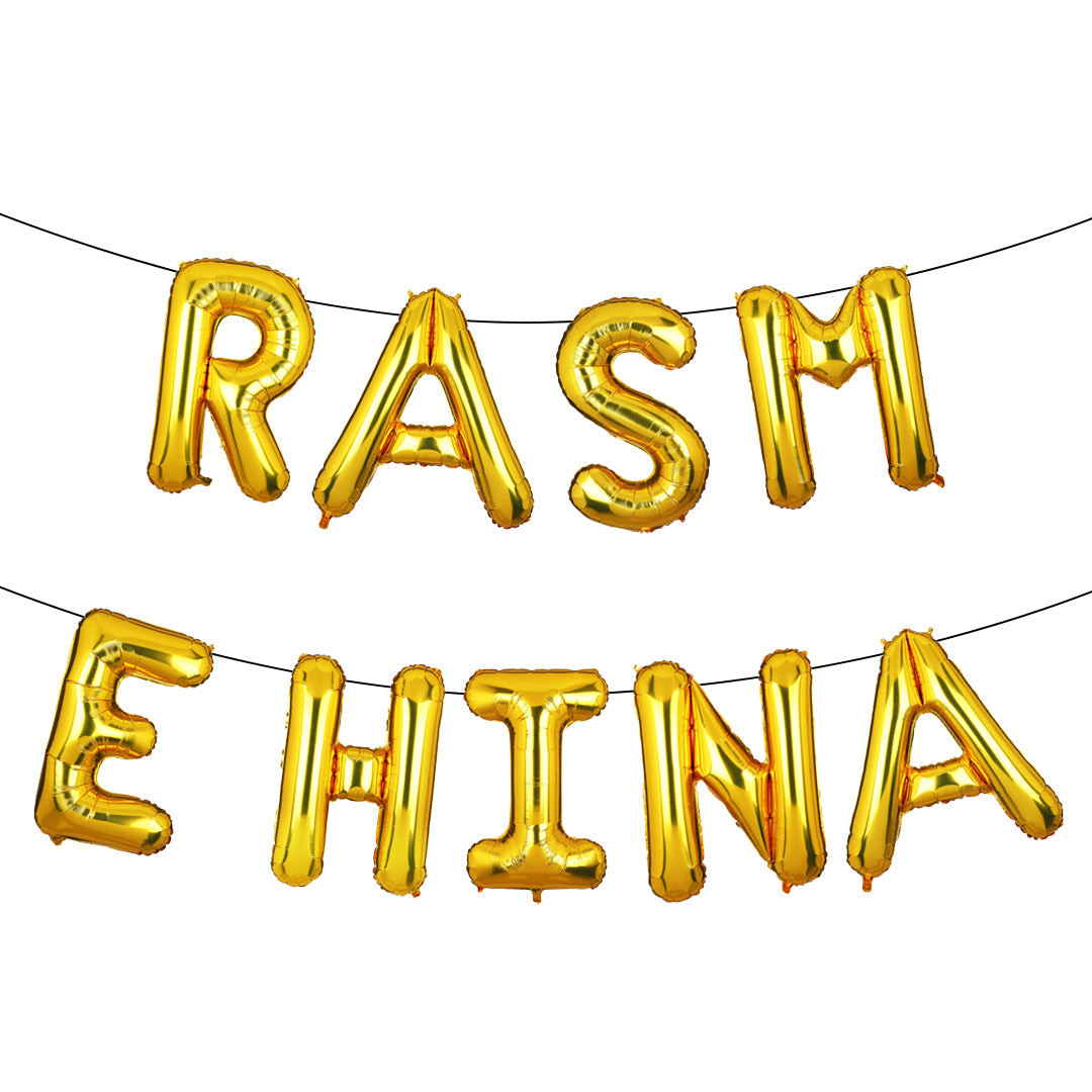 Rasm e Hina Foil Balloon Set - Ardor