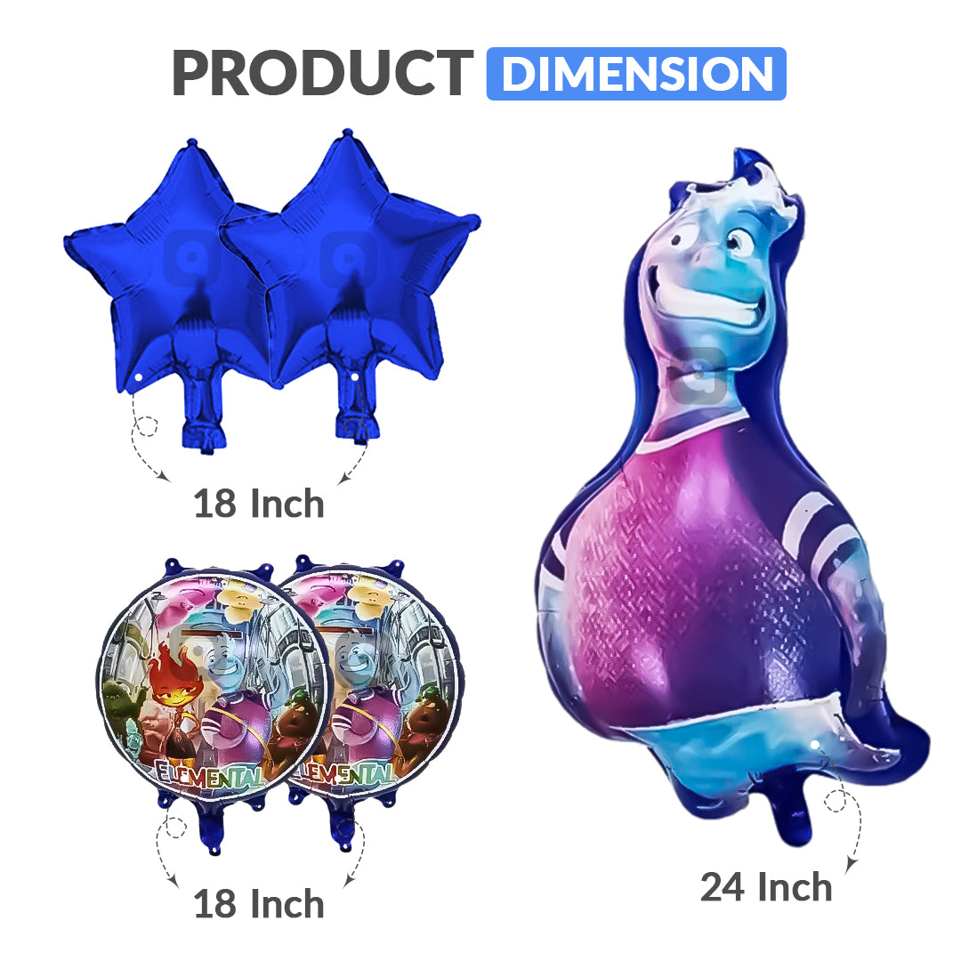 Elemental 5 Pcs Foil Balloon Set | Themed Party Balloons by Ardor.ae
