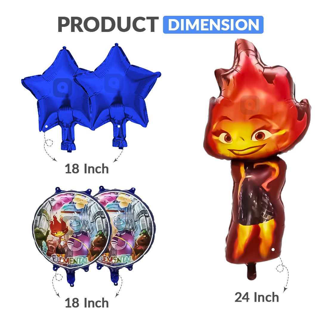 Elemental 5 Pcs Foil Balloon Set | Themed Party Balloons by Ardor.ae