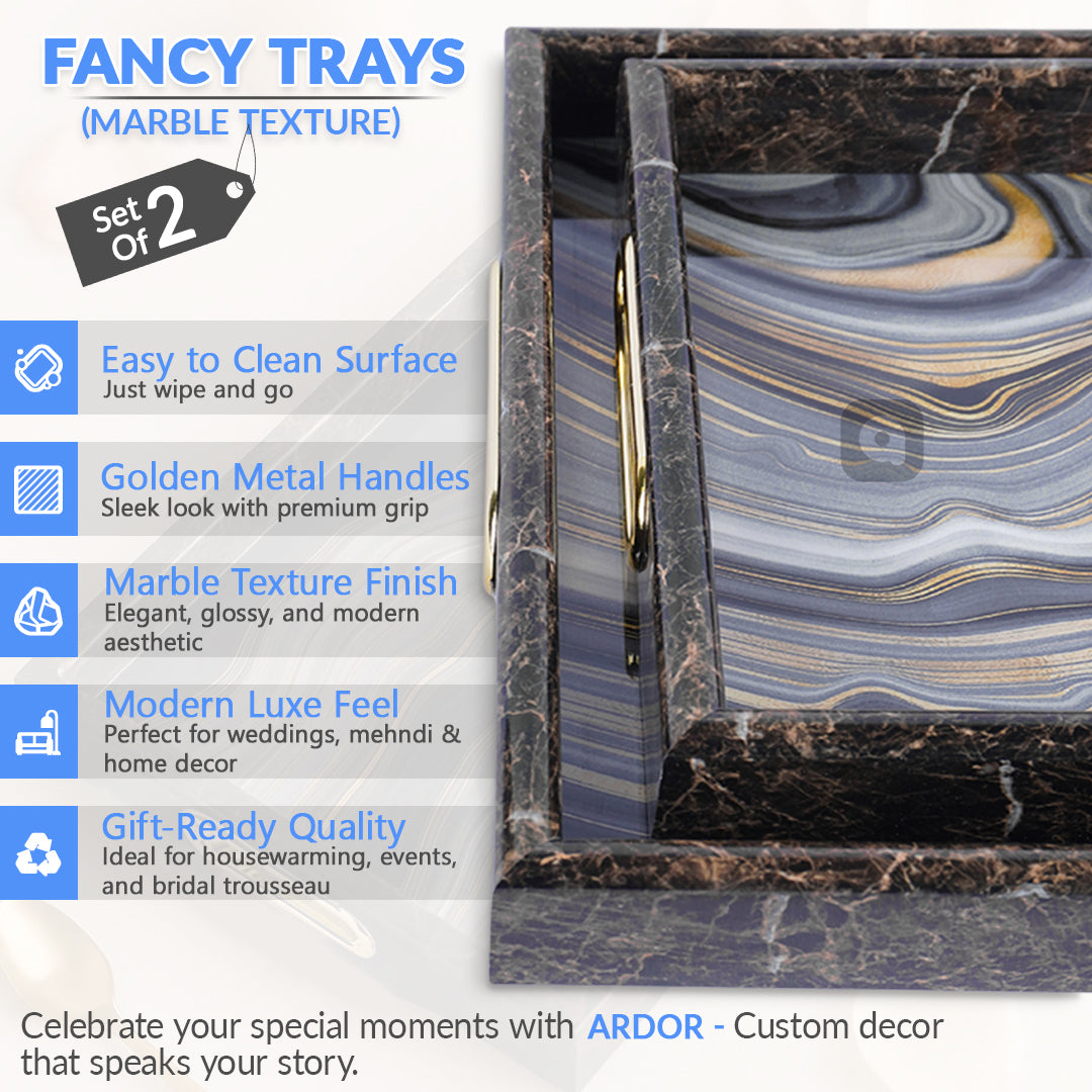 Rectangle Fancy Serving Trays – Decorative Multipurpose Tray