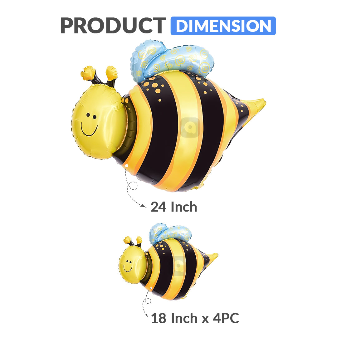 Honey Bee Foil Balloon Set (5 Pcs) – Baby Shower Balloons UAE