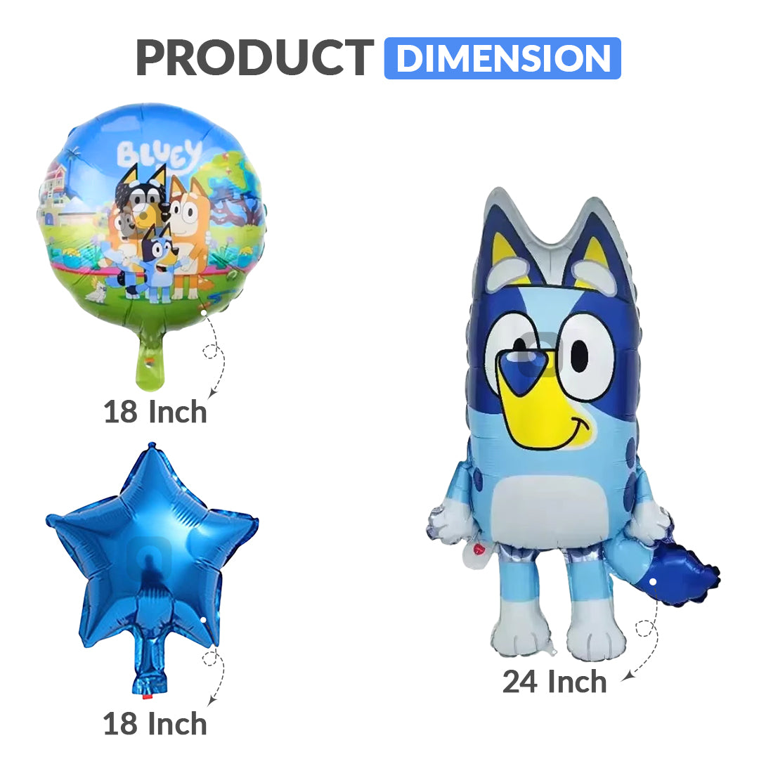 Bluey Foil Balloon Set (5 Pcs) by Ardor.ae – Birthday Balloons UAE