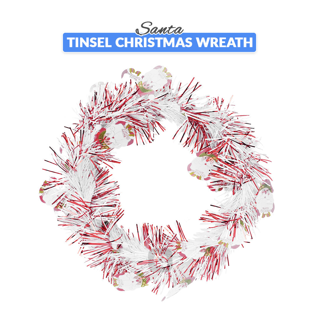 🎅 Christmas Tinsel Garland Wreath