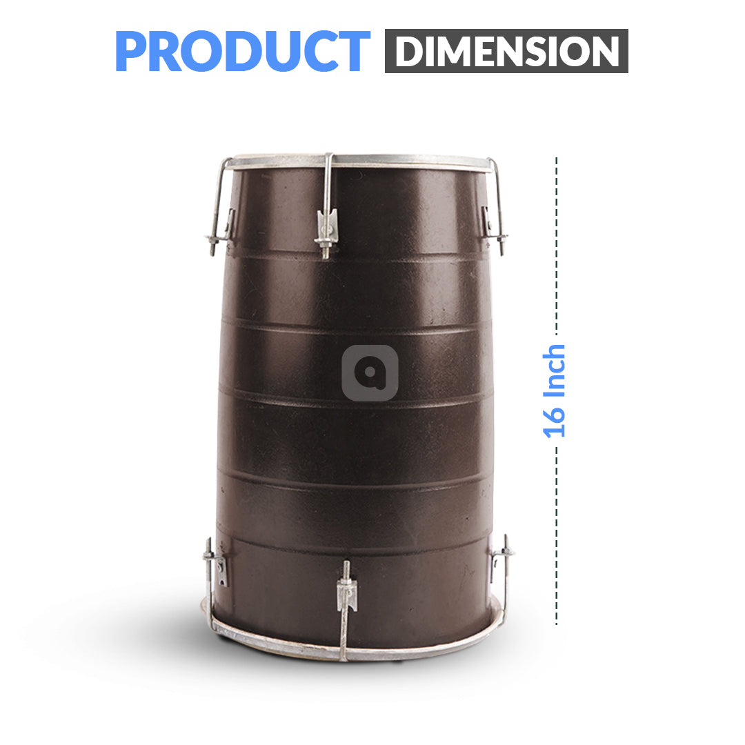 Simple Brown Dhol – Traditional Musical Instrument for Mehndi, Mayoun, Wedding & Cultural Events in UAE