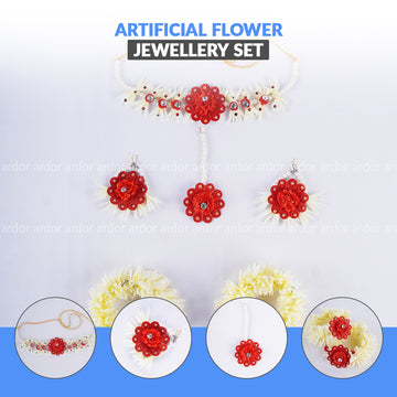 Artificial Flower Jewellery Set for wedding with Gajray - Ardor UAE