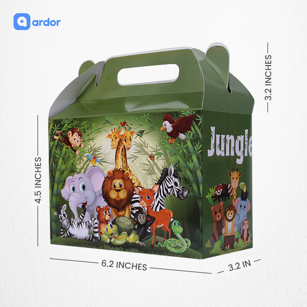 Pack of 10 Jungle Theme Goodie Boxes