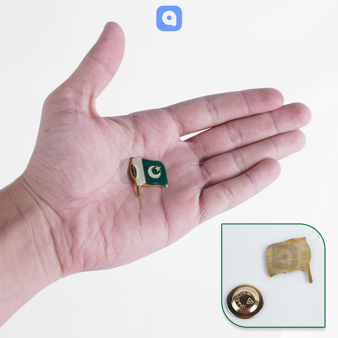Pack of 12 - Pakistan Flag Badges - Magnetic Badges - Ardor UAE