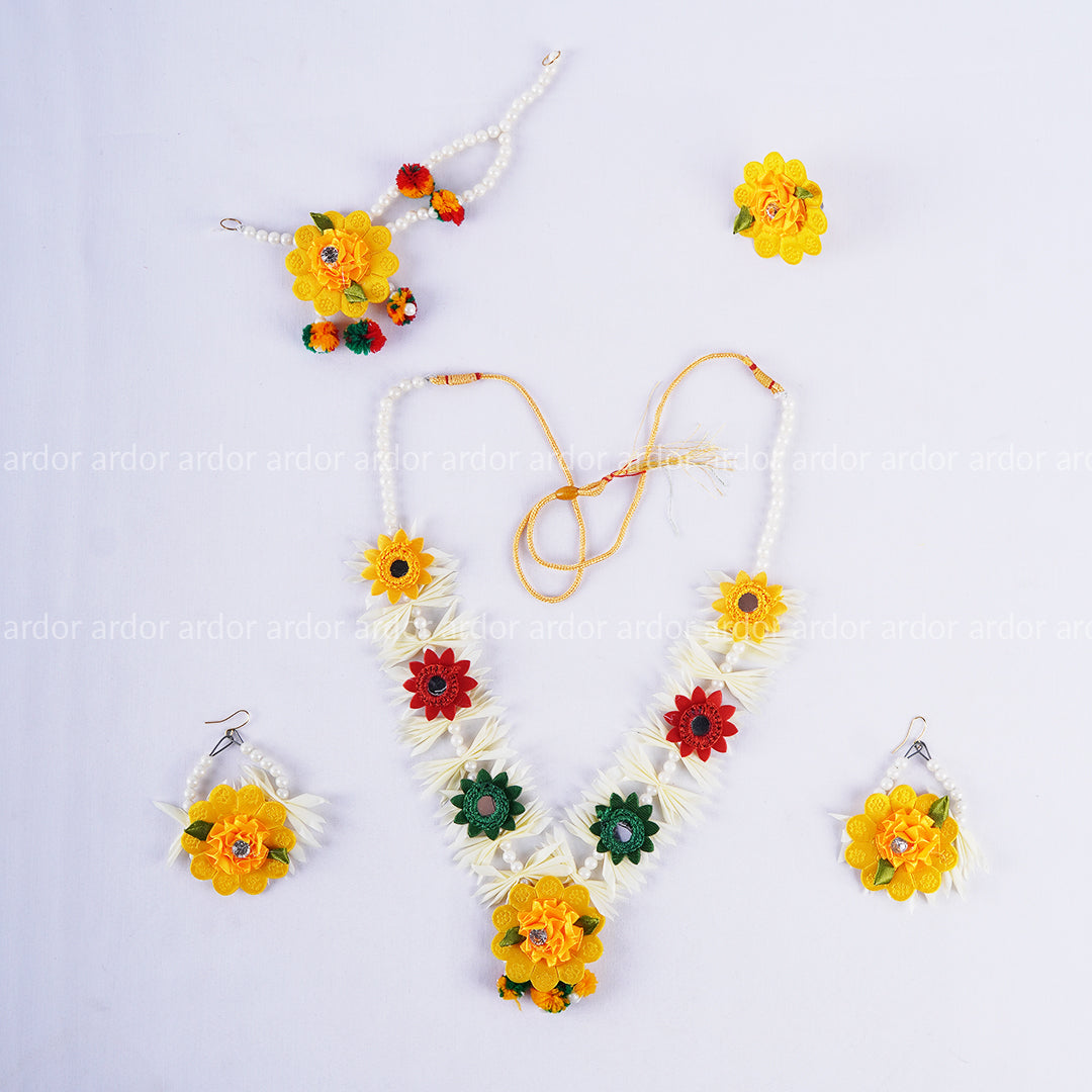Artificial Flower Jewelry Set for wedding - Ardor UAE