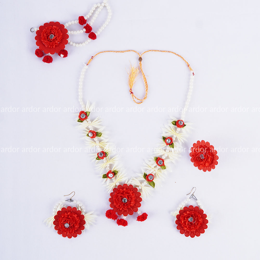 Artificial Flower Jewelry Set for wedding - Ardor UAE