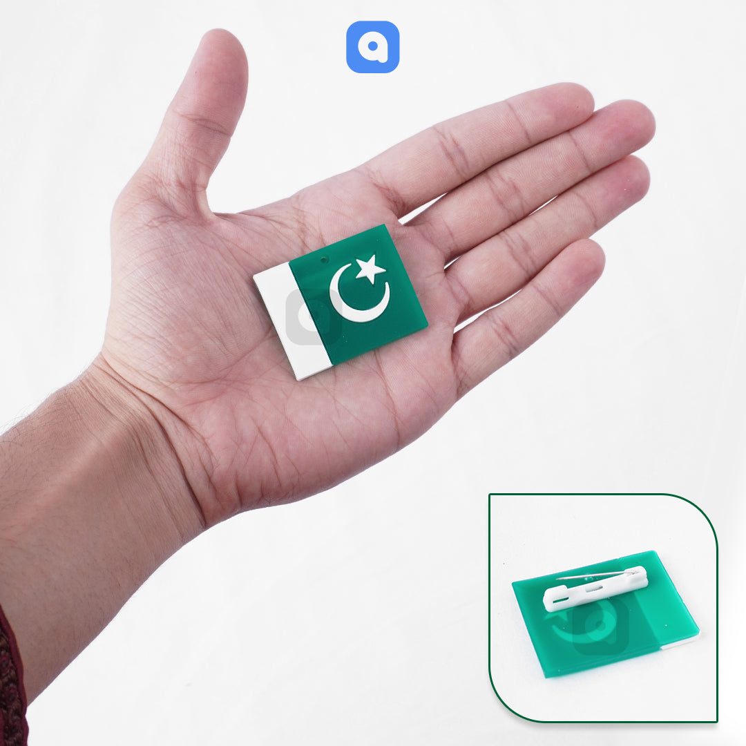 Pack of 12 - Pakistan Flag Badges