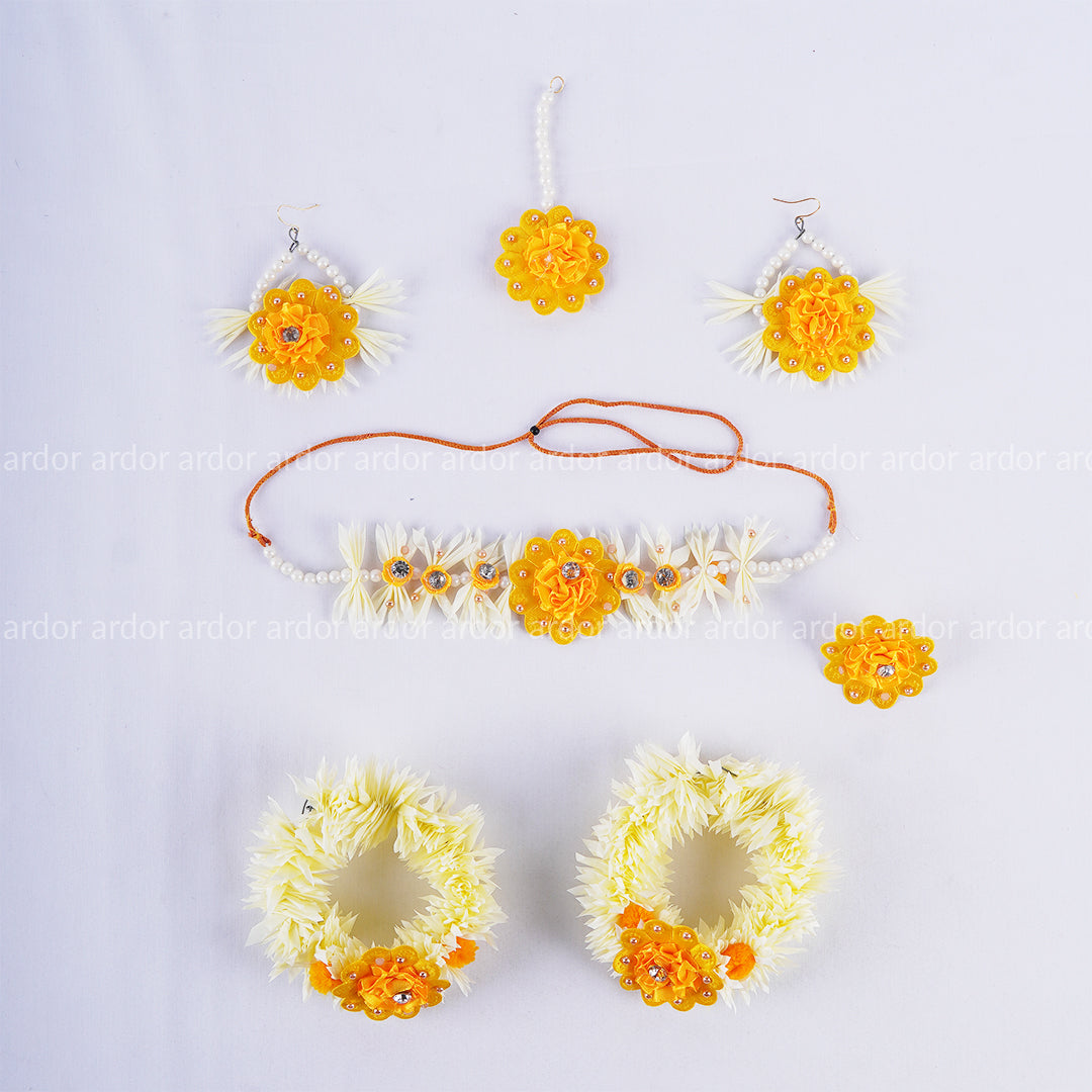 Artificial Flower Jewellery Set for wedding with Gajray - Ardor UAE