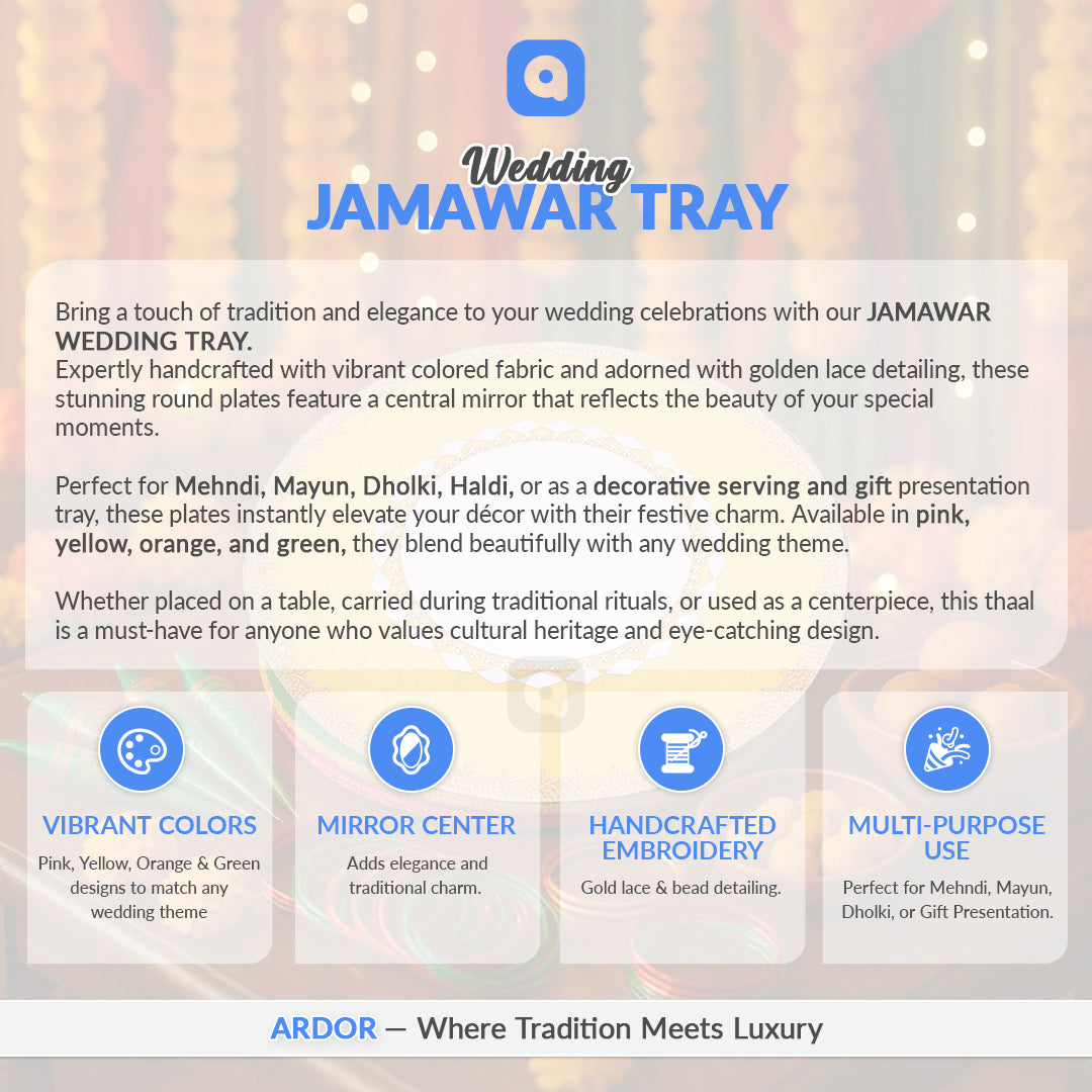 Wedding Jamawar Tray for Wedding Decoration