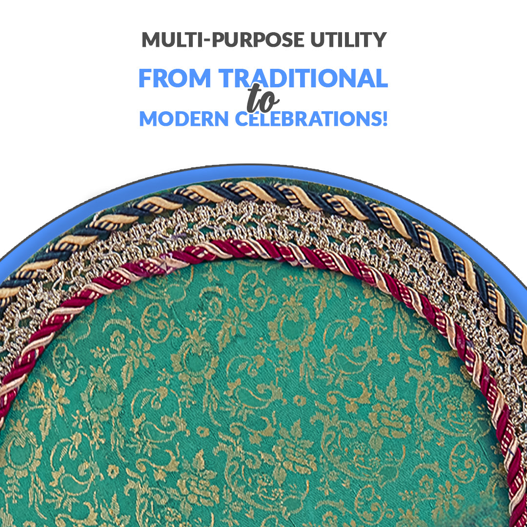 Round Shape Decorated Tray for Mehndi, Mayoun - Ardor UAE